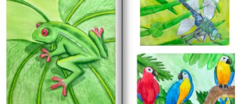 Aquarelle mit Aquarellbuntstift